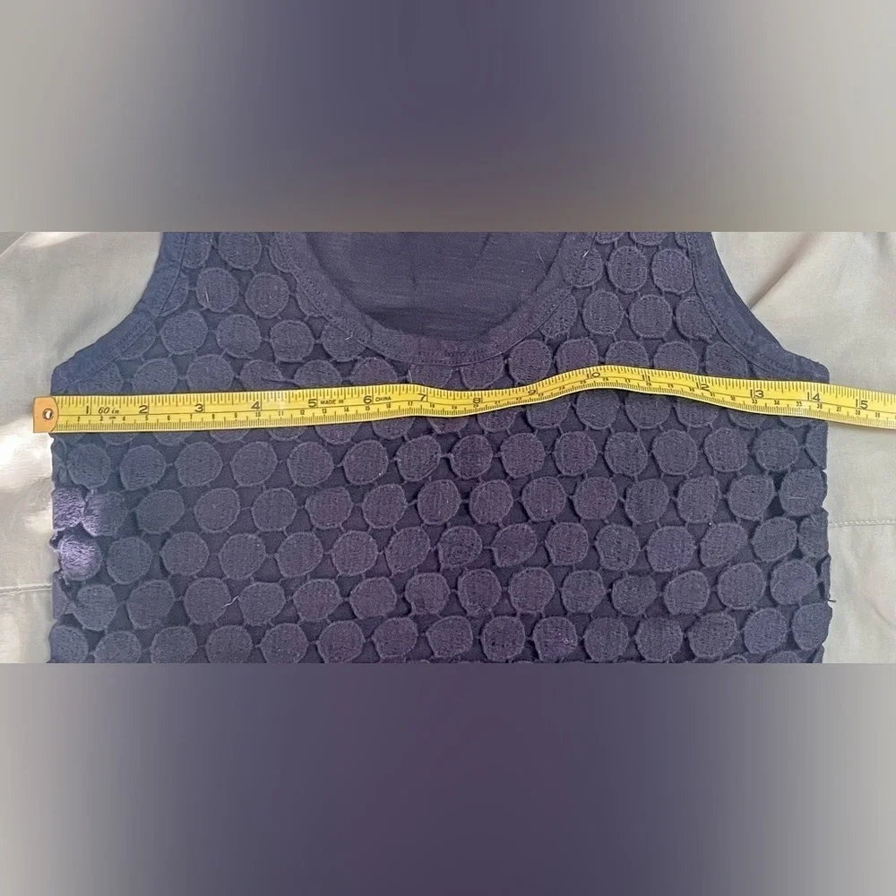 J. Crew Navy Lined Tank Size XXS NWOT Gorgeous‎ Crochet